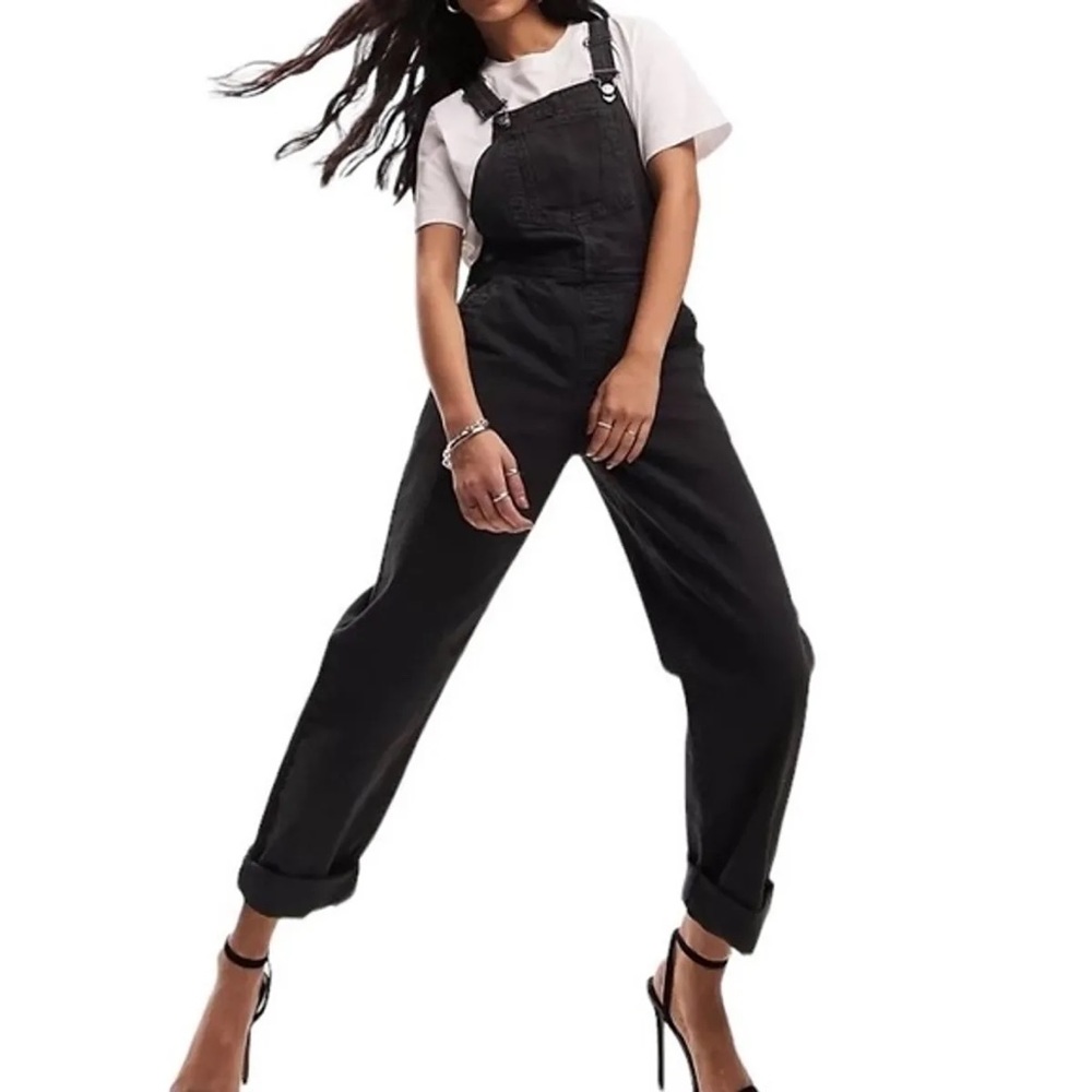 ASOS black over alls *zipper sides*